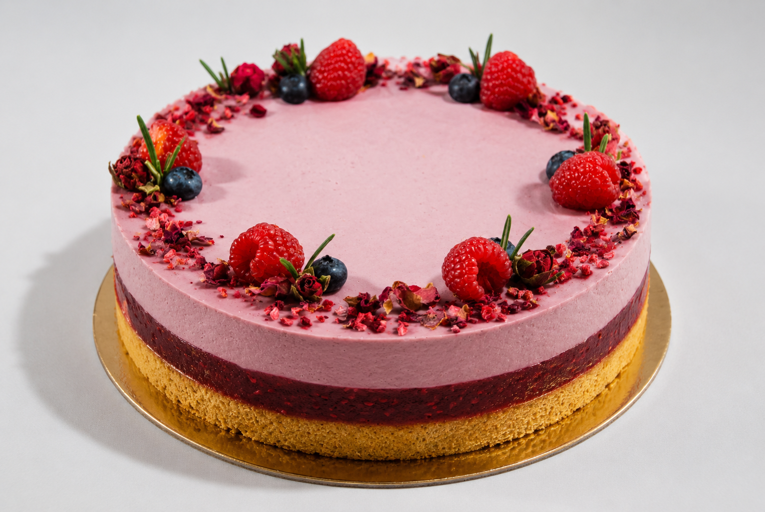 Rózsa-málna mousse 8 szeletes